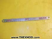 Plate - Lock - Off - Unlock - 174.5mm Lg- FV738611