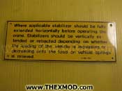 Plate Instruction - 160mm L x 60mm W - 1398250