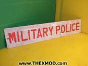 Sign - Military Police - FV699558, D4380