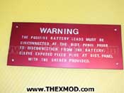 Plate - Warning - 200mm x 85mm - FV2073024