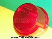 Lens - Red - With Clear Window - Rubbolite - 1650