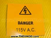 Label - Danger 115V - 93FR631 