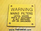 Label - Warning - Main Filters - 51862-079-00-4 
