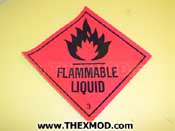 Label - Flammable Liquid - Class 3 - 200mm * 200mm