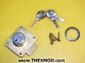 Lock Cylinder - 3 Keys - 104C