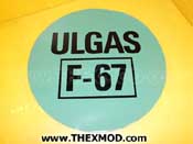 Label - ULGAS F67 - 375mm DIA - Pale Green 