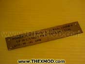 Plate Identification Brass - SDA203173