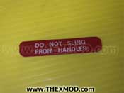 Label - Do Not Sling from Hangles - 1049/4000.8