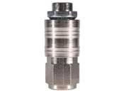 Coupler - 1/4 Inch BSP Slimline Silver Female Coupler