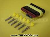 Connector - Superseal - 6 Way - Female - Durite : 0-011-66