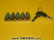 Lock And Key Set - 5 Barrels And 2 Keys - MTC6506