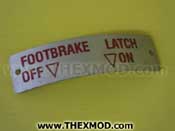 Plate - Footbrake Latch - FV2023501