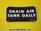 Decal - Drain Air Tank Daily - 321-1077