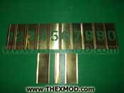 Stencil Set Brass - 0 - 9 - 25mm High