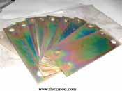 Plate; metal.170mm long 65mm wide 0.5mm thick 