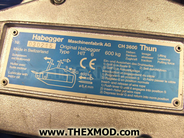 Habegger Rope Pulling Unit - 900KG -2