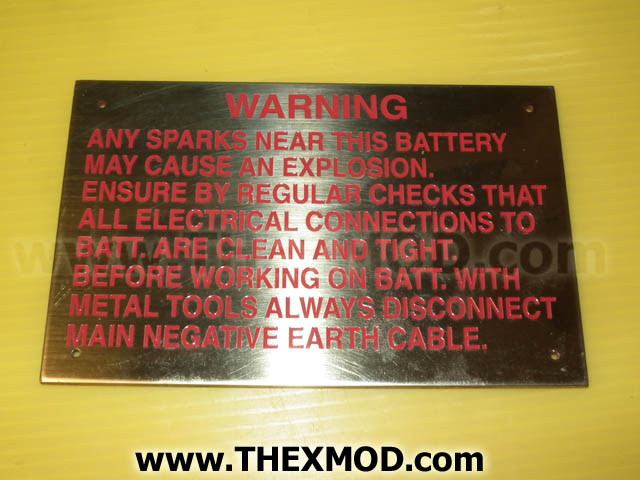 Plate - Warning - FV347229-1