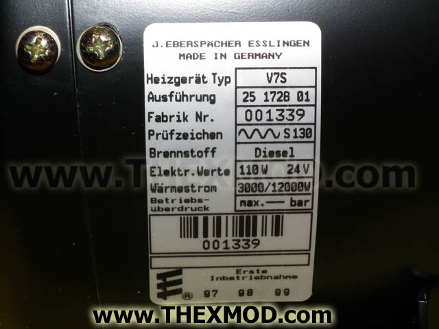 Heater - Air - Diesel - 24 V Eberspacher - V7S-3