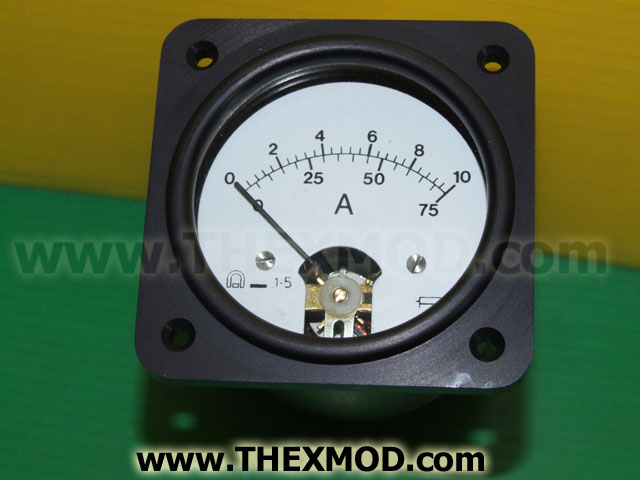 Gauge - Ammeter Panel - Duel Scaled - 0-75A / 0--1