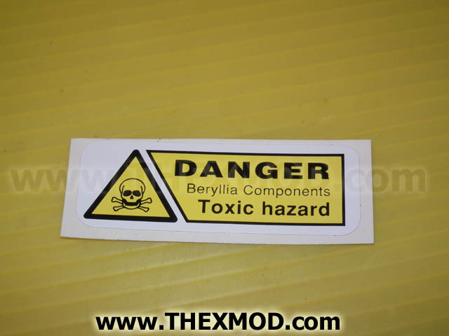 Label - Danger Beryllia CompToxic Hazard - 90143-1