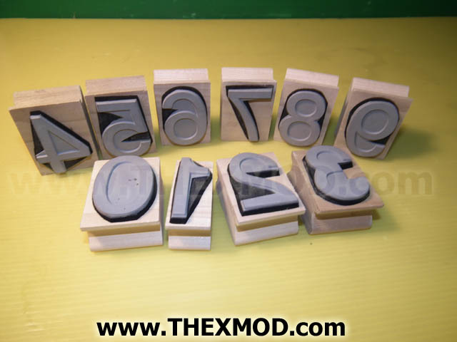 Stamp Set - 0-9 - 58mm x 13mm H2576-1