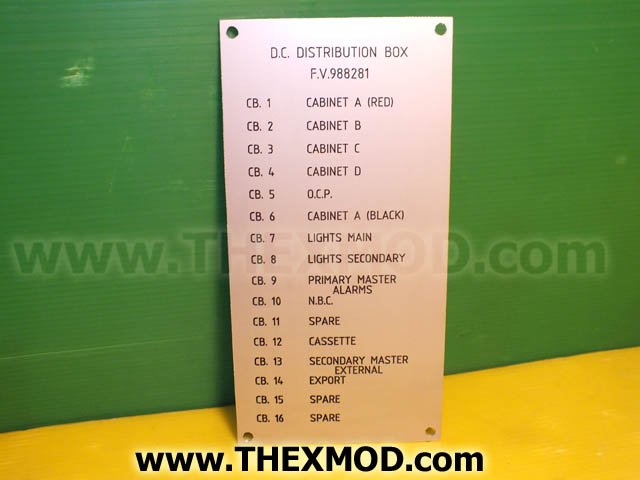 Plate - D.C. Distribution Box - FV988284-1