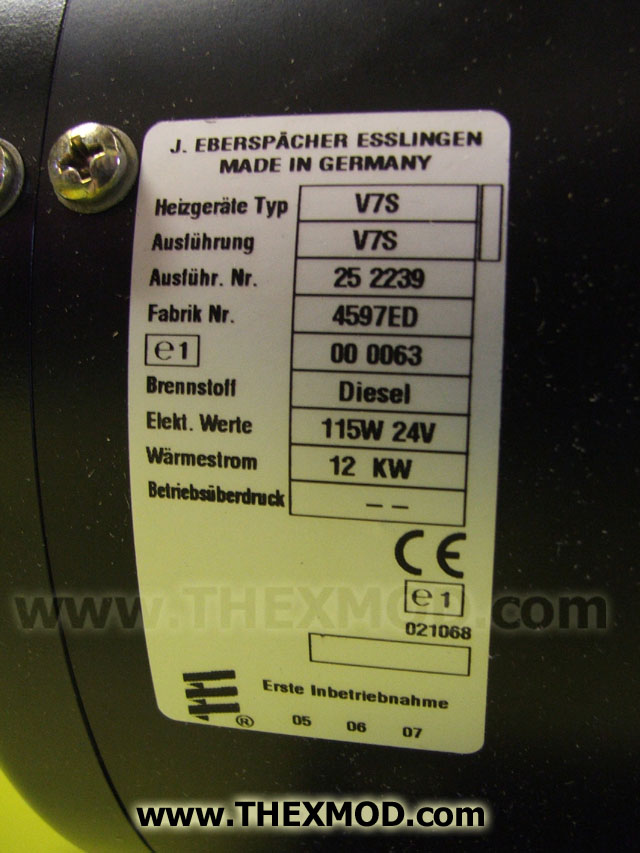Heater - Air - Diesel - 24 V - 12 KW - Eberspac-3