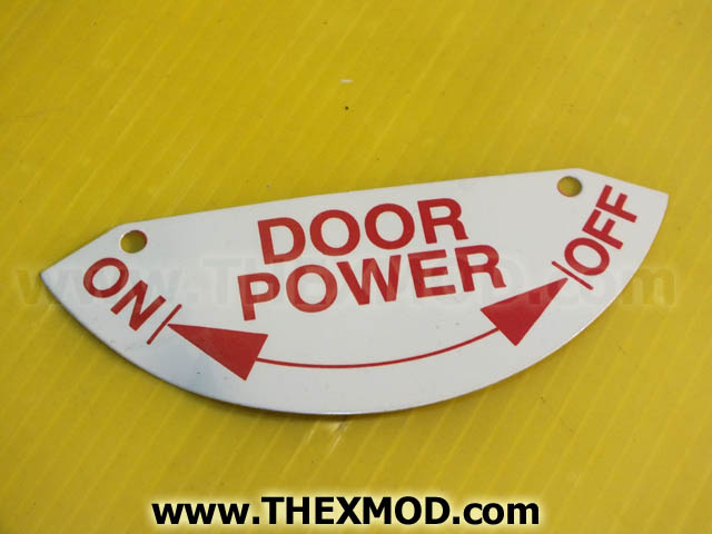 Plate - Door Power ON - OFF - FV2029265-1