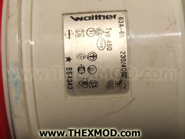 Socket - Panel Mount - 415V - 63A - 5 Pin + Earth-3