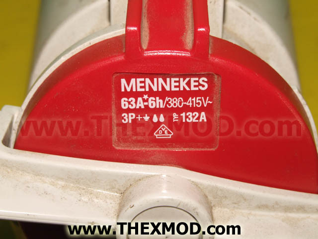Socket - Panel Mount - 415V - 63A - 4 Pin + Earth-3
