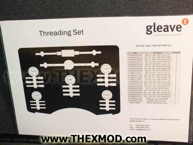 Threading Set - 1/4 - 1/2 - 3/8 - 7/16 - 5/16in  -3