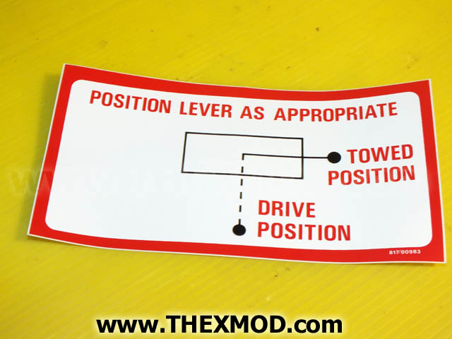 Label - Instruction Adhesive - 817/00983-1