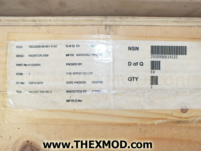 Radiator - 776mm x 118mm - 91028264-1