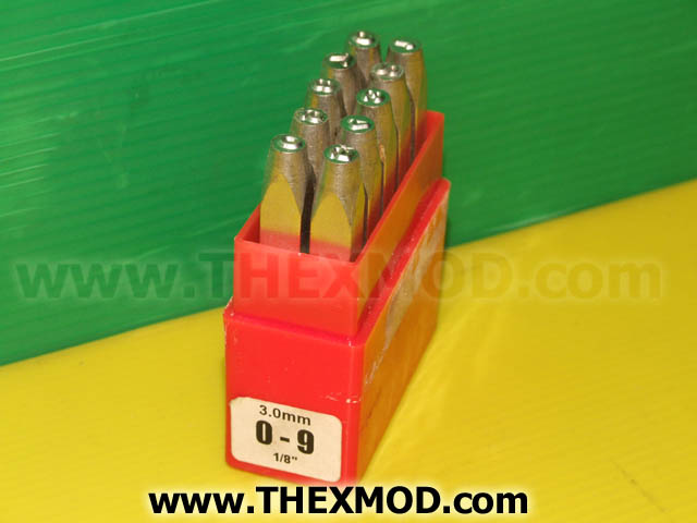 Punch Set - Metal - 3mm - 0-9-1