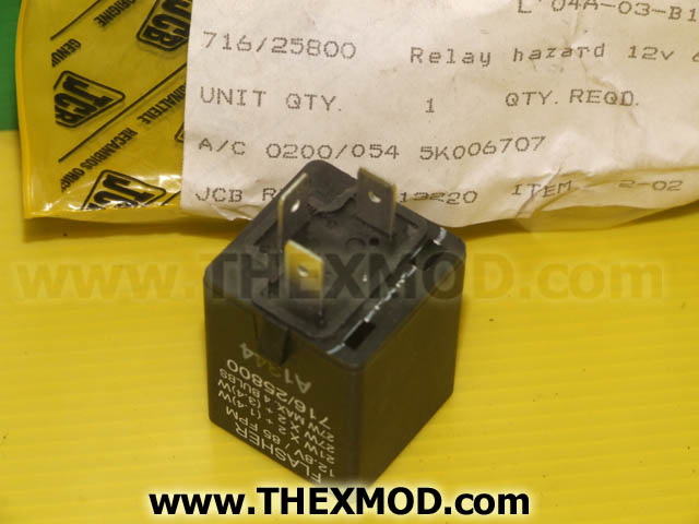Relay - Flasher Unit - 12V - JCB - 716/25800-2