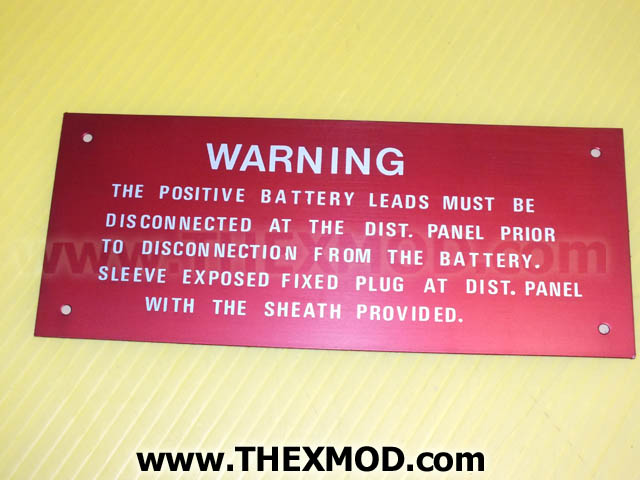 Plate - Warning - 200mm x 85mm - FV2073024-1