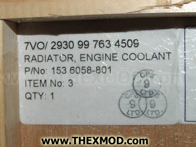 Radiator - Hagglunds - Part No. 153-6058-801-2
