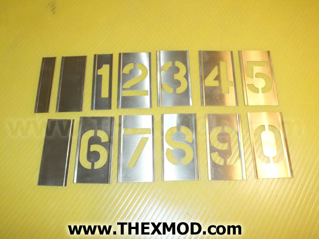 Stencil Set - 50mm high - 0 to 9 - 50-09 BRORZN-1