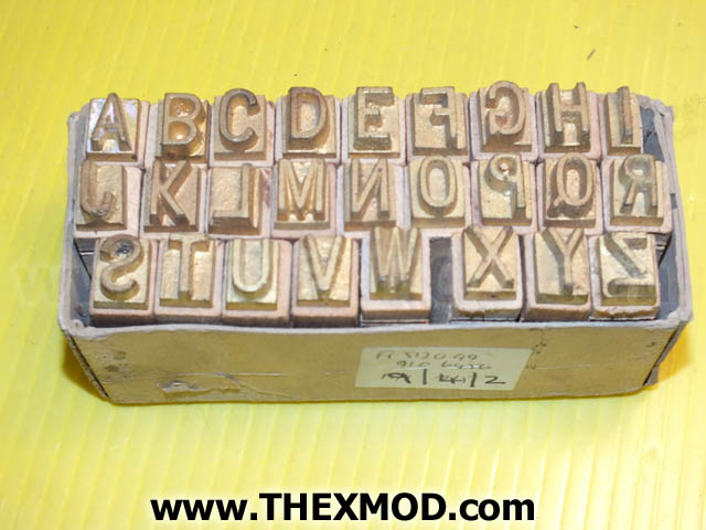 Stamp Set - A - Z - Brass -1