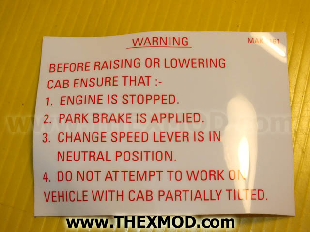 Label - Warning - MAK2161-1