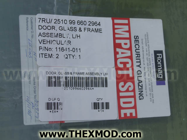 Door - Glass and Frame - Left Hand - 11641-011-2