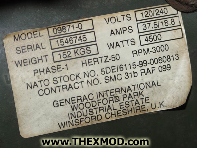 Generator - Diesel - Electric Start - 5KVA - 110/-6