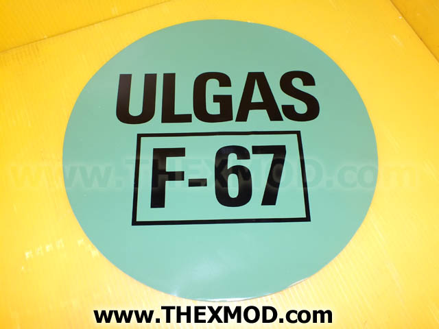 Label - ULGAS F67 - 375mm DIA - Pale Green -1