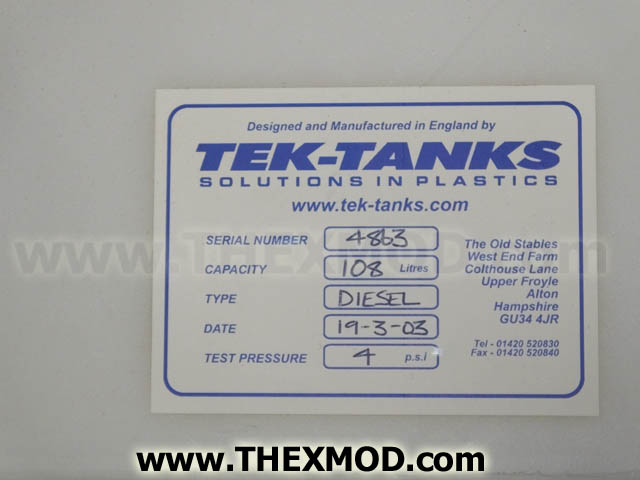 Tank Fuel - 002648344 4592-200 920203-2