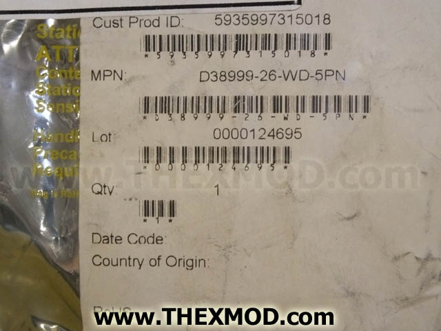 Connector - D38999-26-WD-05PN-1