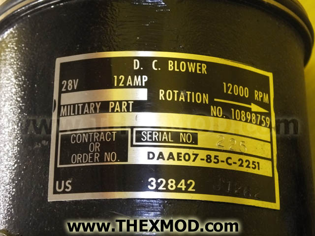 Blower - 28V -12 AMP - 12000 RPM - 10898759-3