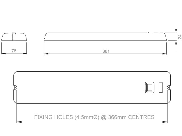 Light - Internal - LED - 12V - 9W - Linear DXLED36-3
