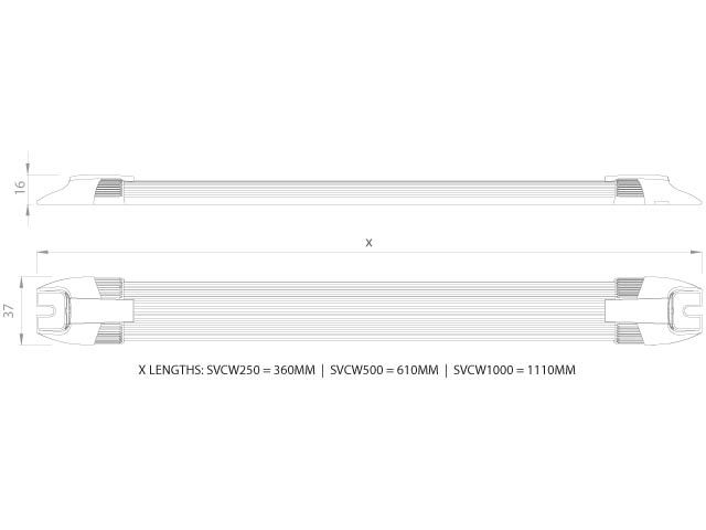 Light - Strip - LED - 12V - 6W - 610mm - SVCW500S-3
