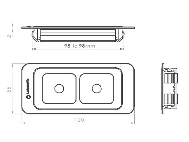 Light - Roof - LED - 10-32V - 2.7W - Recessed - TI3R_2-1MV-3