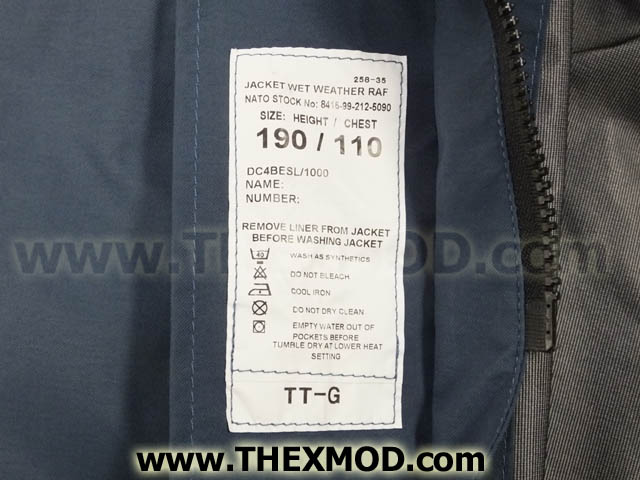Jacket - Waterproof - SIZE 190/110 - DC/MS/5857 D00052-4